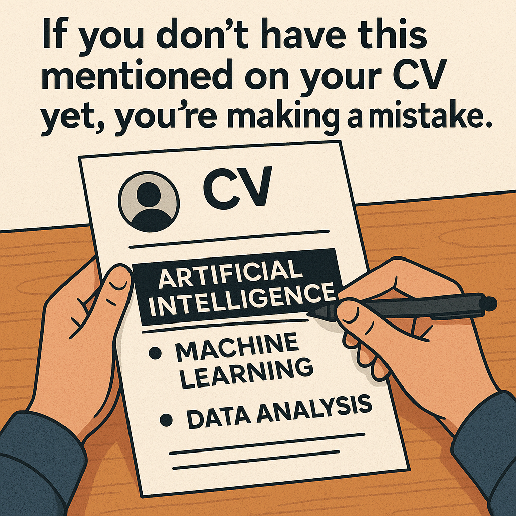 If you don't have this mention on your CV yet, you make a mistake