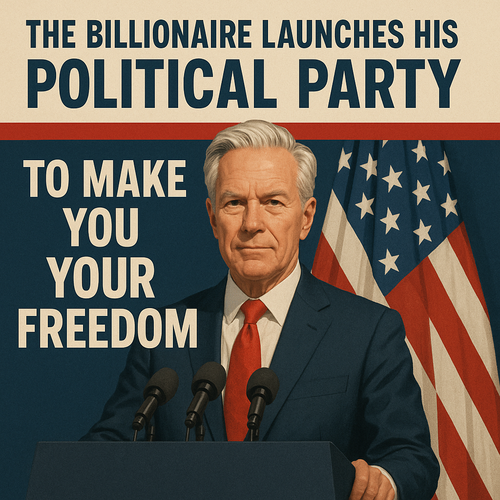 The billionaire launches his political party to make you your freedom