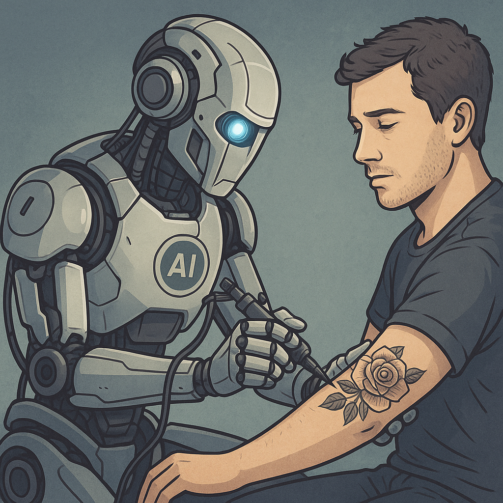 This robot powered at AI is a tattoo pro. Will you be tempted