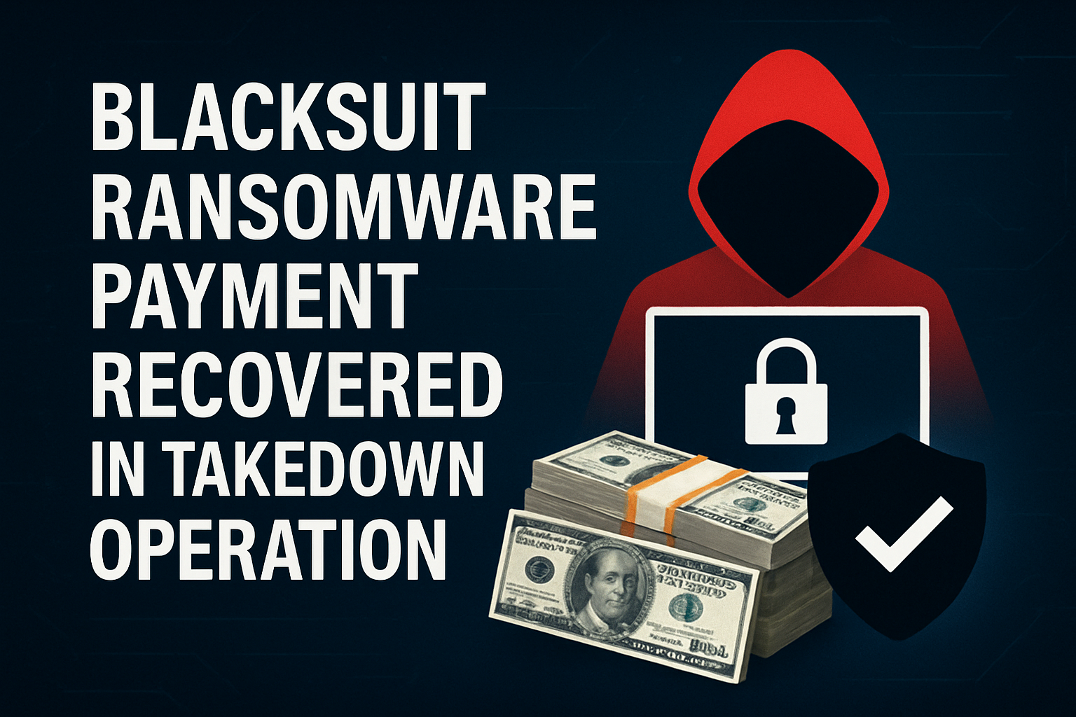BlackSuit ransomware payment recovered in takedown operation